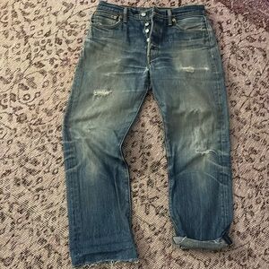 Levis 501 Jeans 31x28 Straight Leg Button Fly